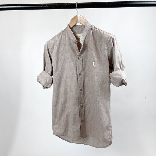 Camisa MAO algodón color beige