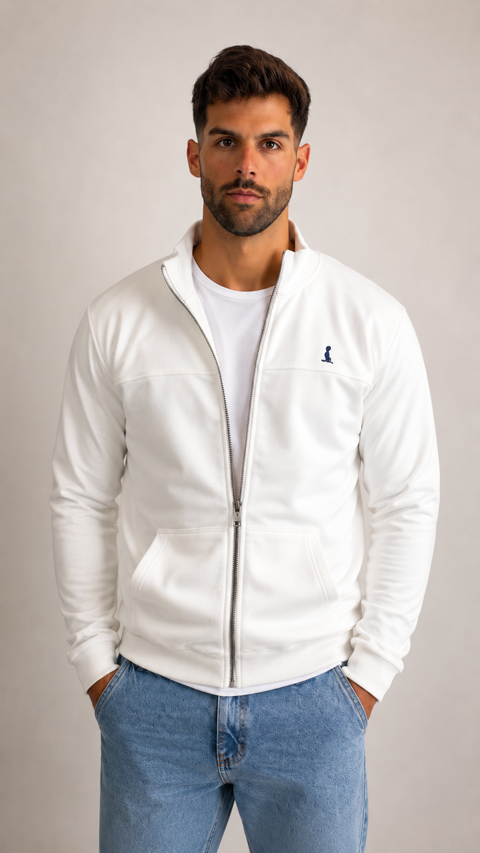 Campera BOSTON con corte color Natural.