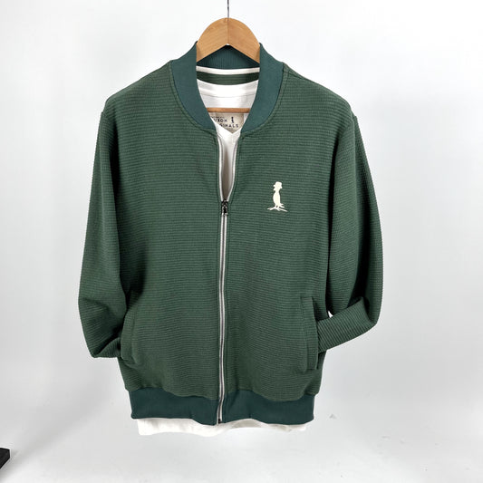 Bomber Santorini color verde, logo mediano.