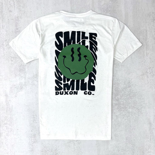 Sale 🔥REMERA DOBLE ESTAMPA "SMILE" COLOR BLANCO JASPEADO