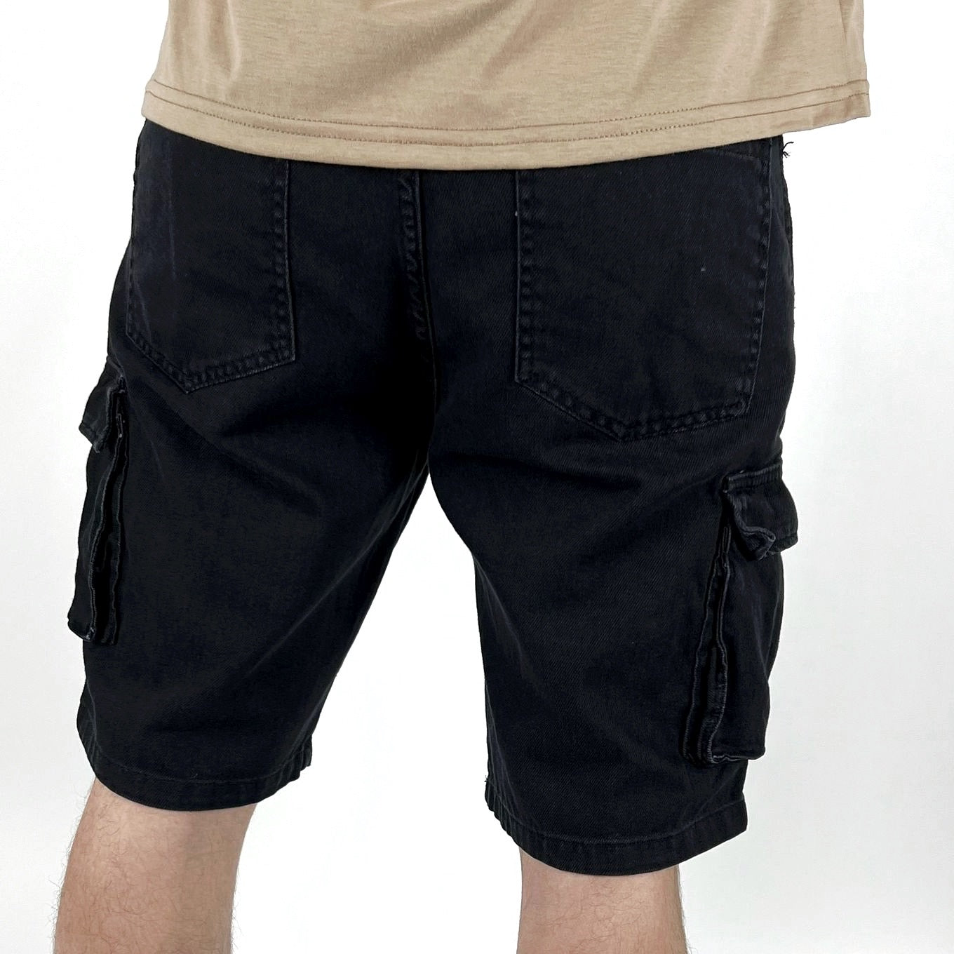 BERMUDA CARGO DE JEAN NEGRO