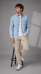 CAMISA DE JEAN CUELLO ITALIANO