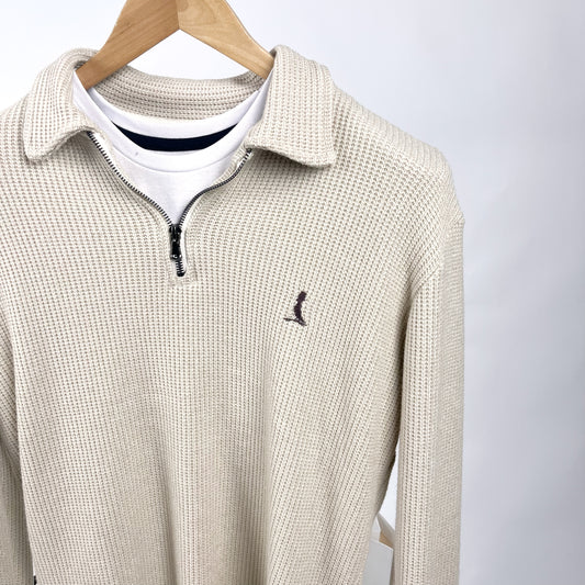 SWEATER POLO color crema