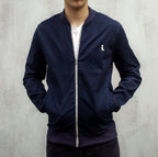 BOMBER ARIZONA DE GABARDINA AZUL MARINO