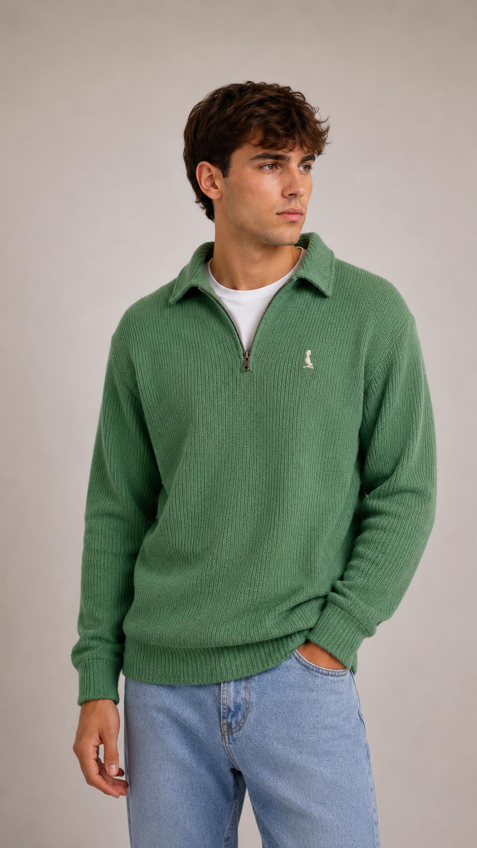 SWEATER TEJIDO CON CIERRE