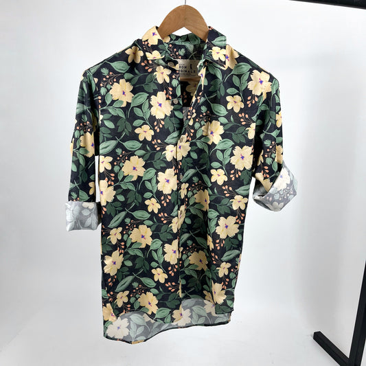 CAMISA FLORES CUELLO ITALIANO