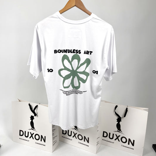 Remera doble estampa “Boundless Art” color blanco
