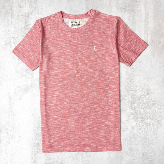 REMERA BASICA SALMÓN JASPEADA