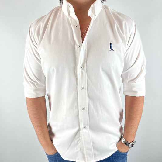 CAMISA BLANCA CUELLO ITALIANO