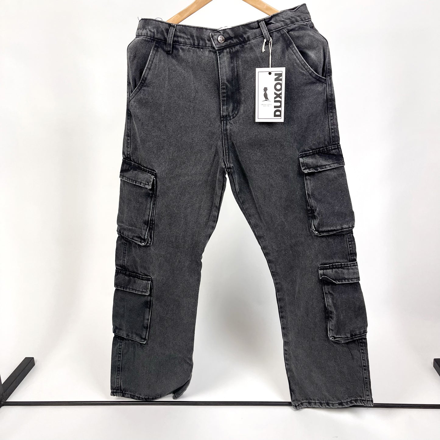Jean cargo 4 bolsillos gris oscuro