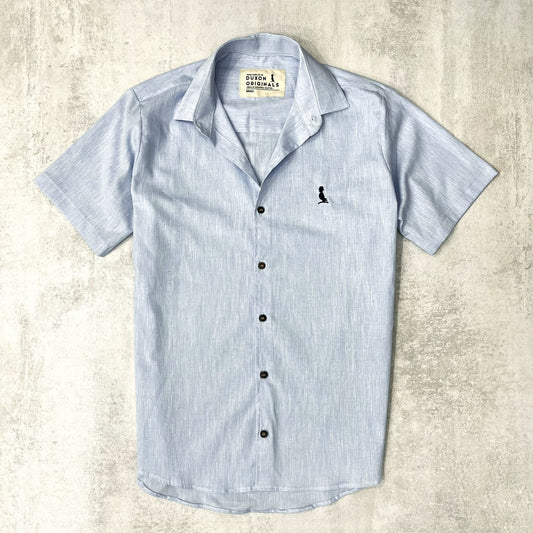 CAMISA MANGA CORTA COLOR CELESTE