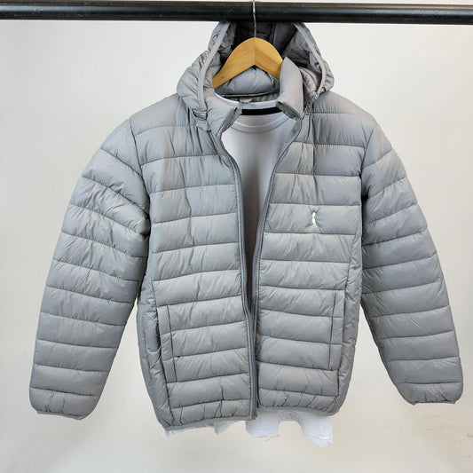 CAMPERA PUFFER COLOR GRIS PLATA