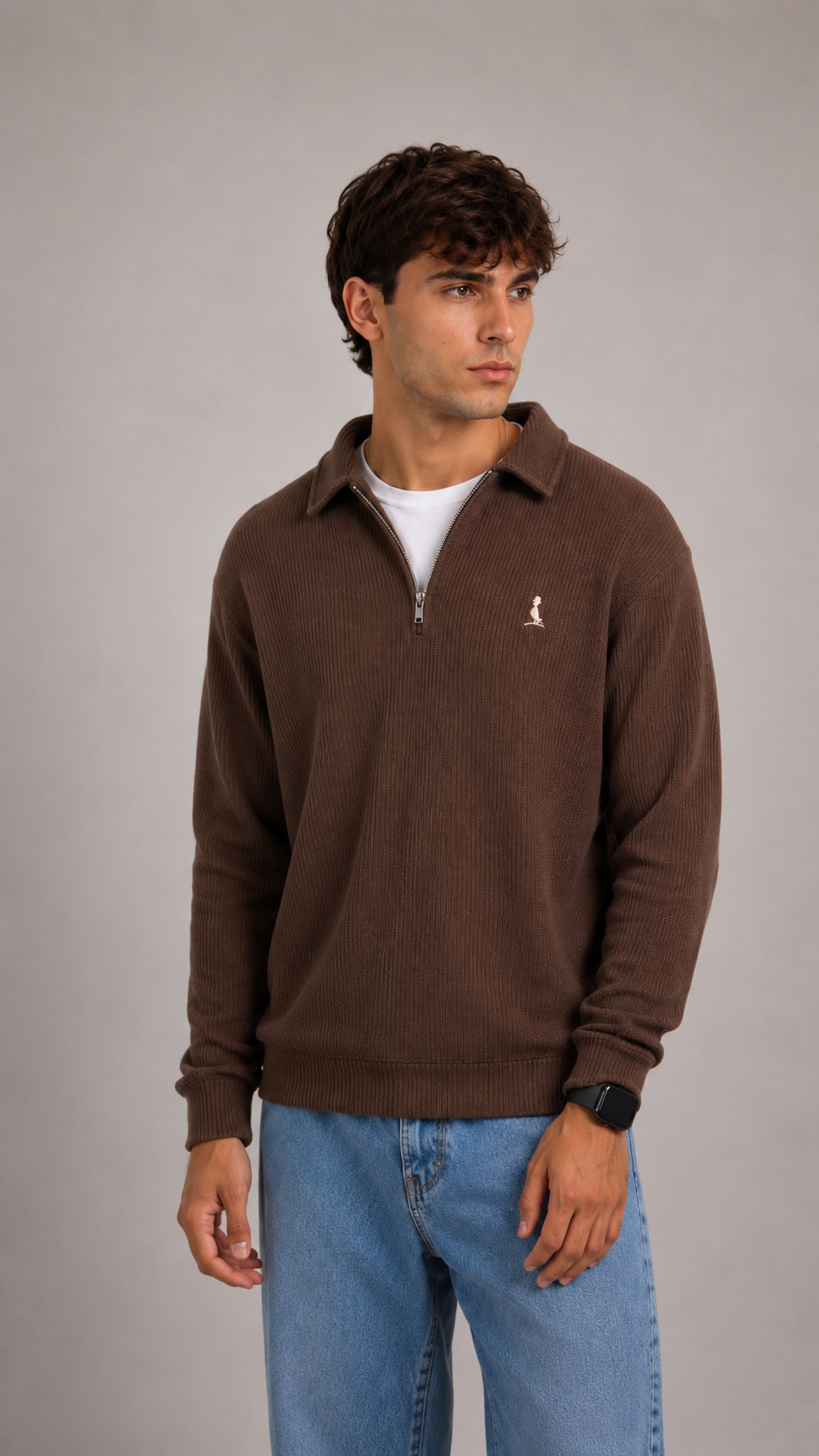 SWEATER TEJIDO CON CIERRE