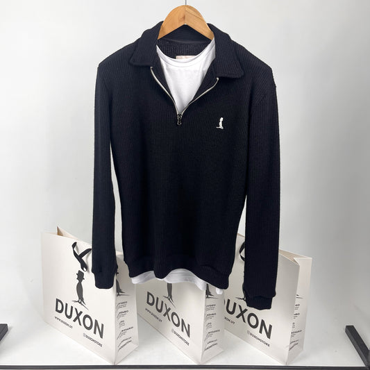SWEATER POLO color negro