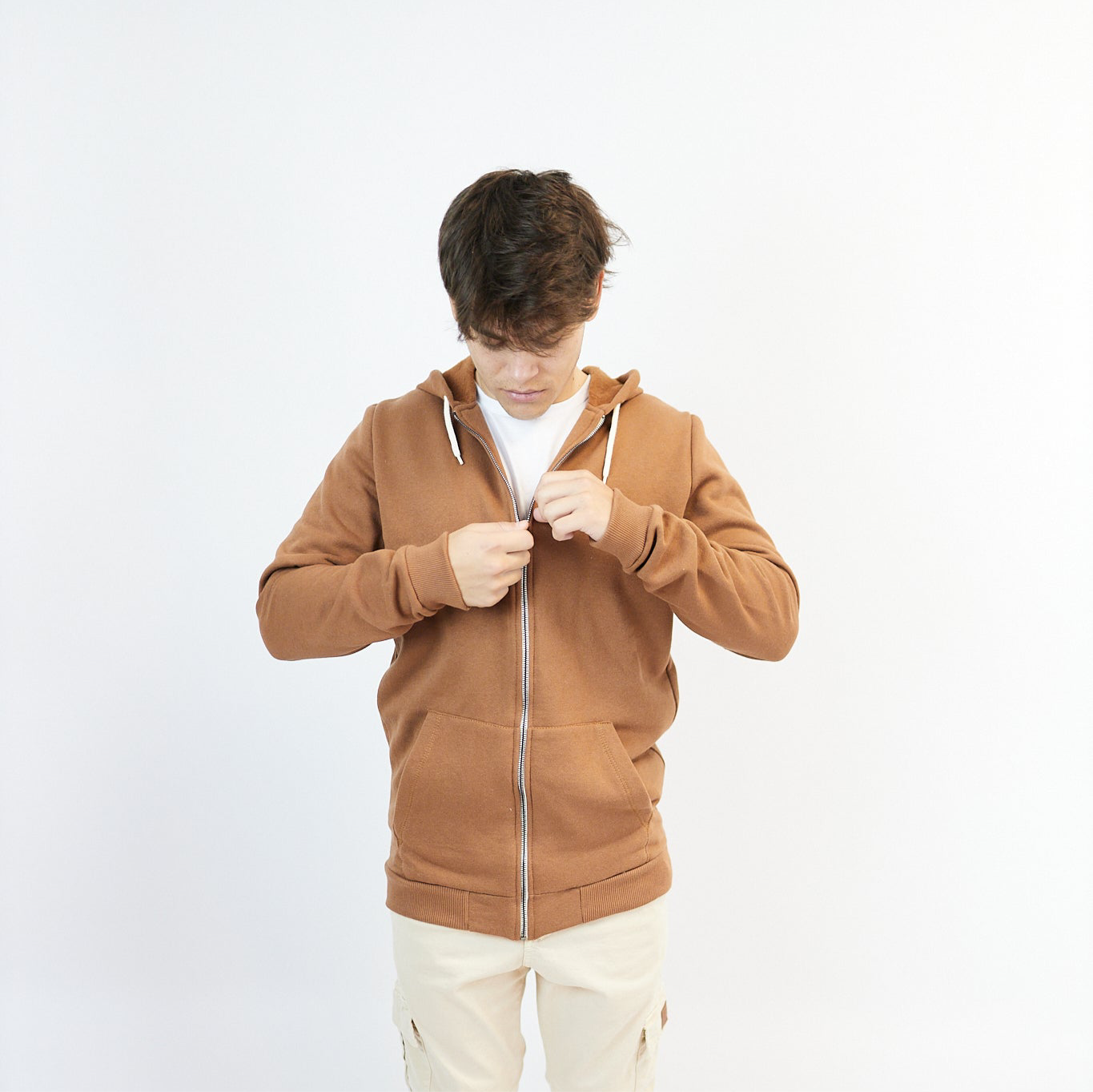 CAMPERA Basica de ALGODÓN en MARRON