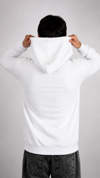 HOODIE WITHE, BLACK LOGO