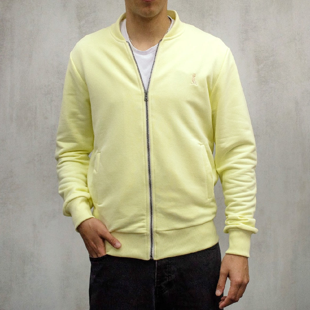 BOMBER DE ALGODON AMARILLO CLARO