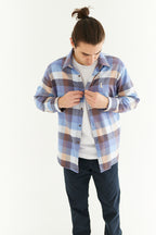 CAMISA LEÑADORA TONOS AZUL