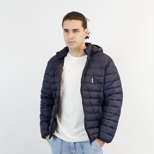 CAMPERA PUFFER, COLOR AZUL MARINO
