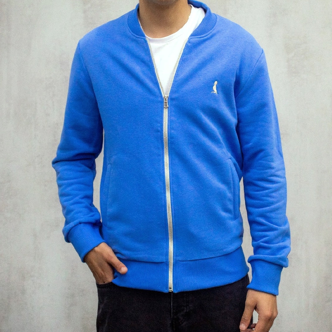 BOMBER DE ALGODON AZUL