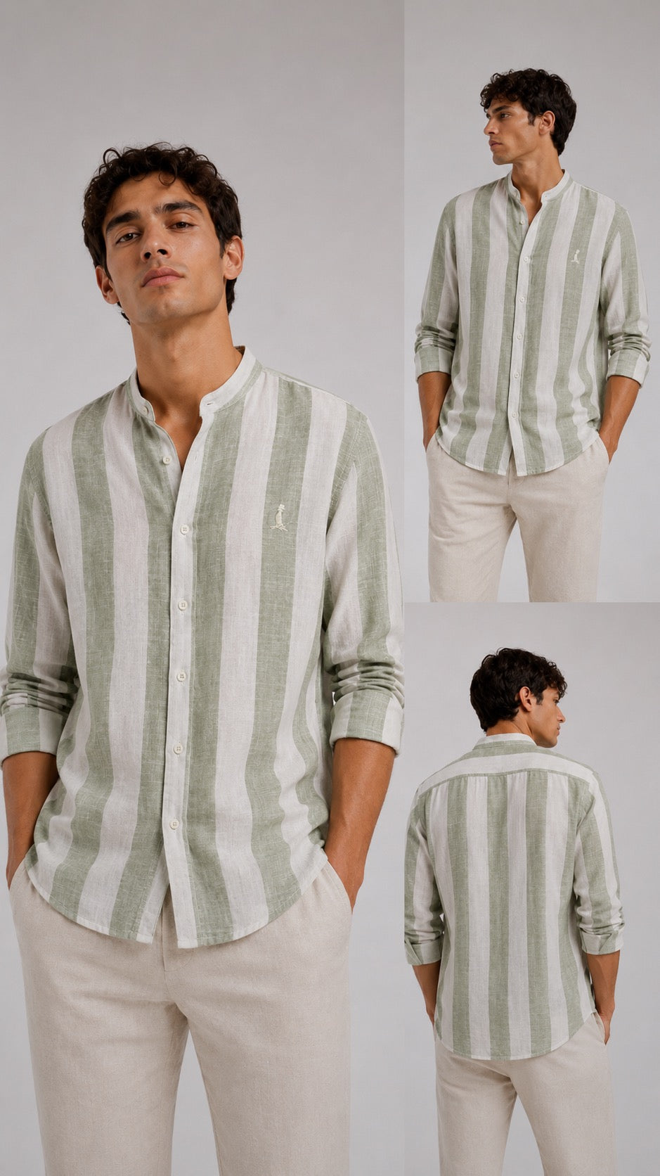 CAMISA MAO, RAYA ANCHA.