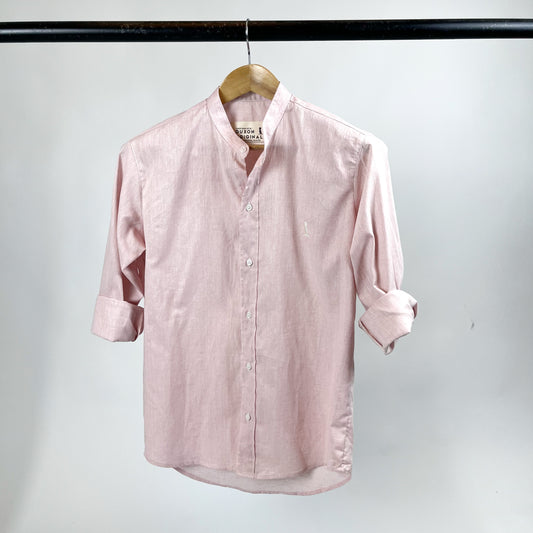 Camisa mao algodón color rosa claro