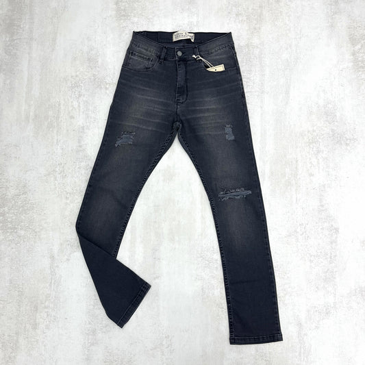 JEAN SKINNY NEGRO CON ROTURAS