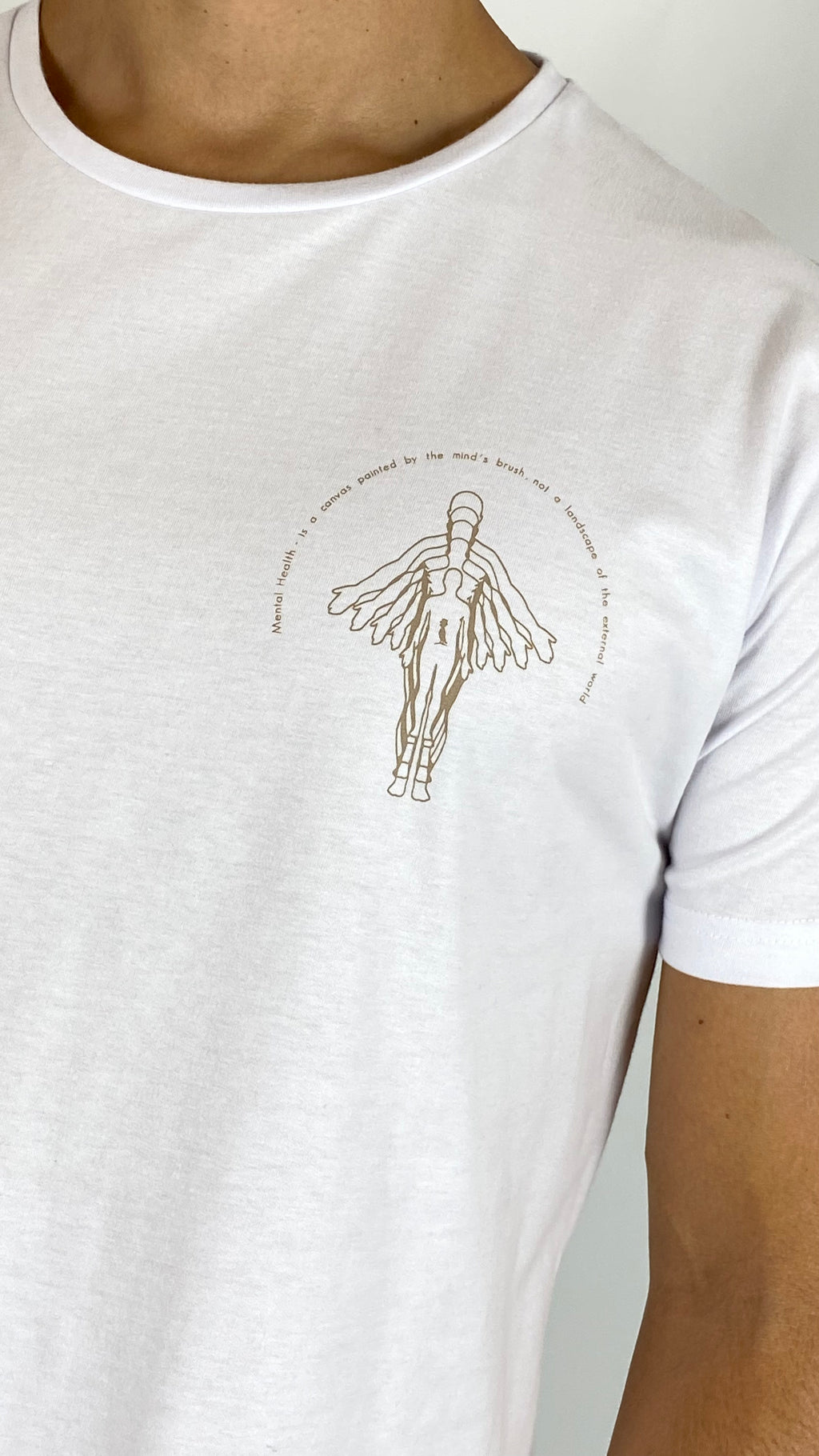Remera color blanca doble estampa