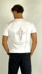 Remera color blanca doble estampa