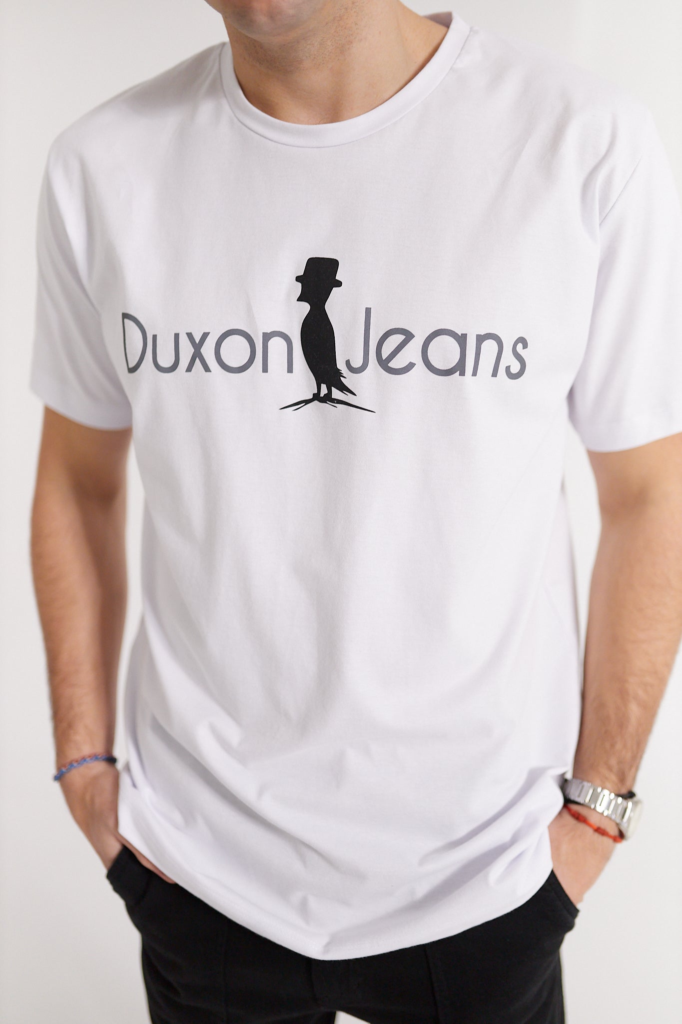 REMERA DUXON JEANS COLOR BLANCO