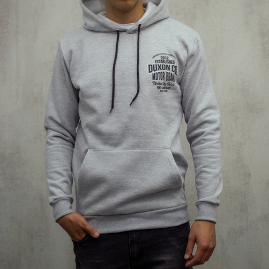 🔥20% OFF🔥CANGURO MOTOR BRAND DOBLE ESTAMPA GRIS CON FELPA.