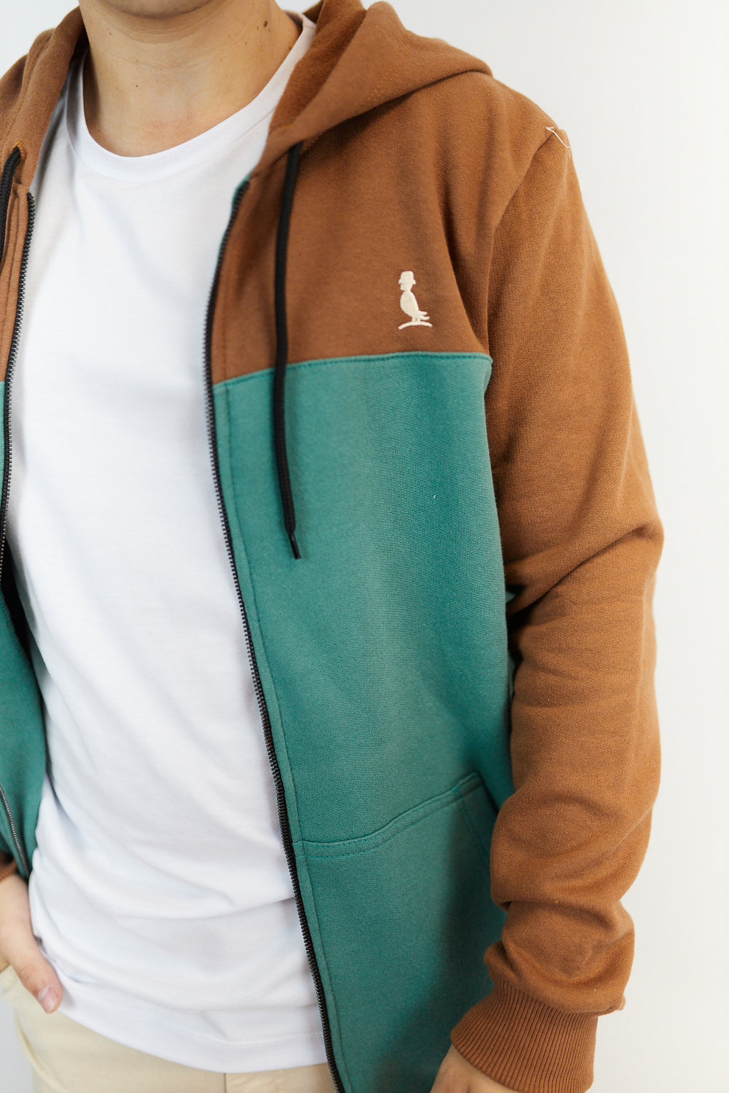 CAMPERA ALASKA MARRON Y VERDE