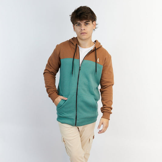 CAMPERA ALASKA MARRON Y VERDE