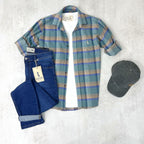 CAMISA LEÑADORA VERDE AGUA ALGODÓN PEINADO
