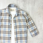 CAMISA LEÑADORA CELESTE PASTEL ALGODÓN PEINADO.