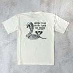 REMERA OVERSIZE DOBLE ESTAMPA "COBRA",  NATURAL