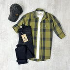 CAMISA A CUADROS VERDE OLIVA