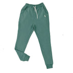PANTALON JOGGER CON PUÑO VERDE PIEDRA