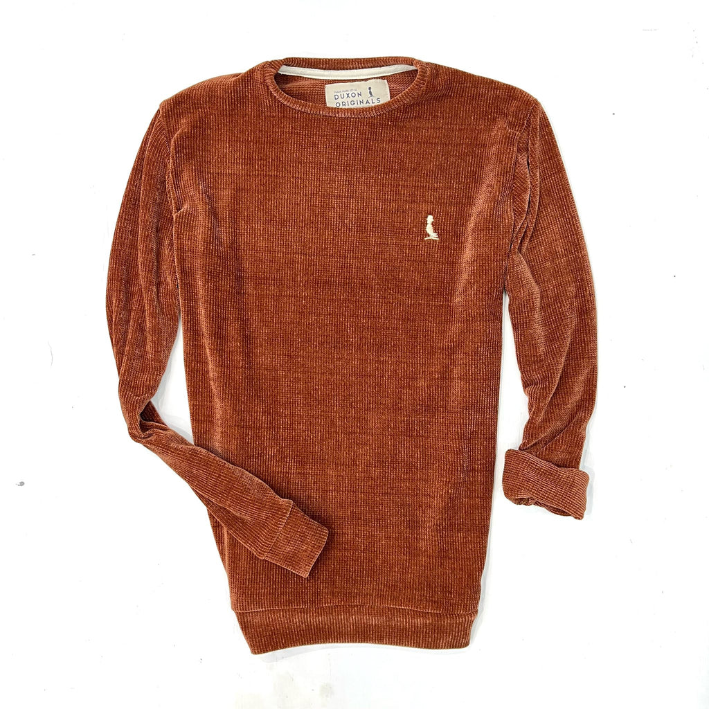 OUTLET⚠️BUZO CHENILLE COLOR LADRILLO