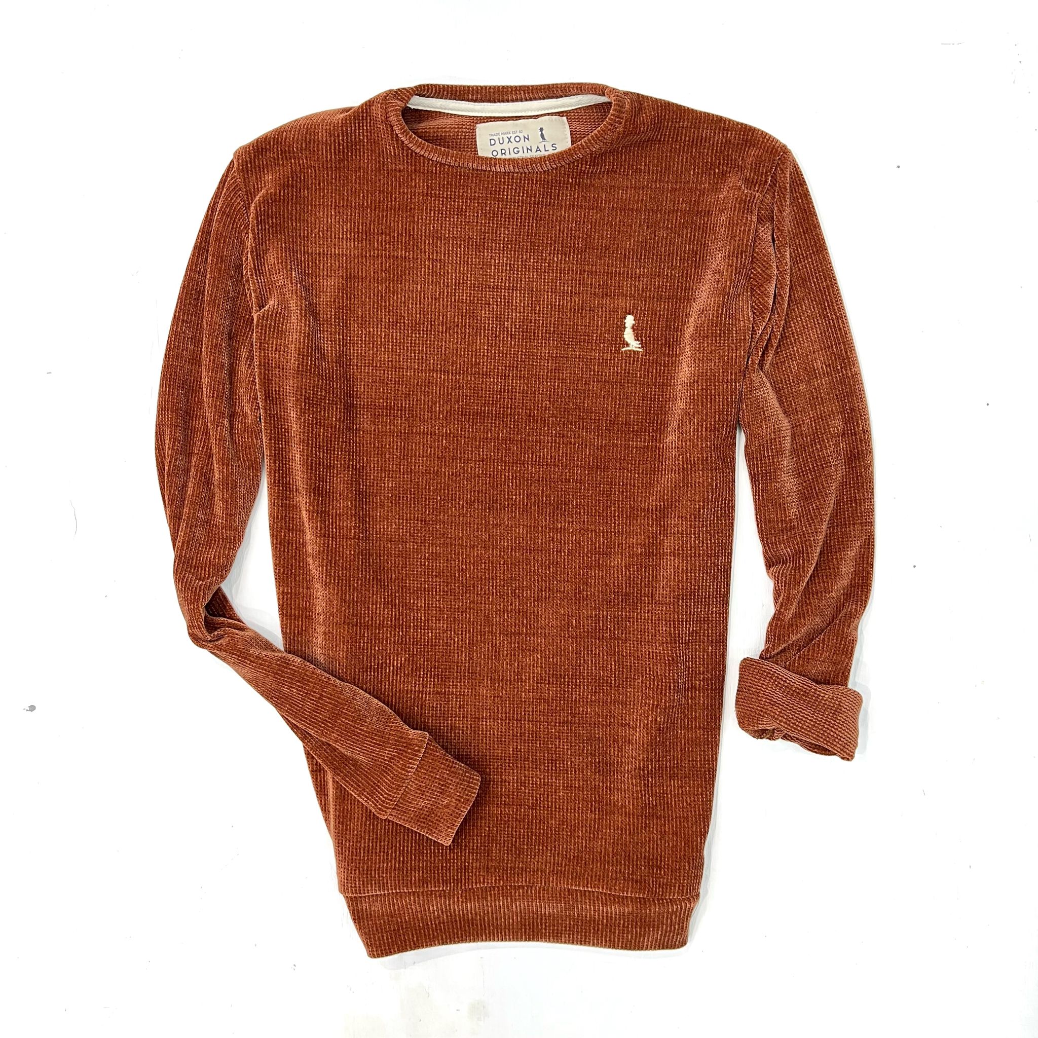 OUTLET⚠️BUZO CHENILLE COLOR LADRILLO
