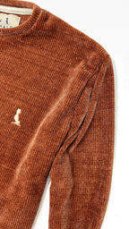 OUTLET⚠️BUZO CHENILLE COLOR LADRILLO