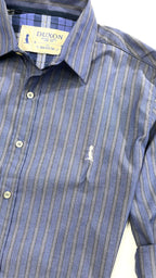 🔥MEGA SALE EN DISCONTINUADOS🔥 CAMISA CON CUELLO AZUL Y GRIS
