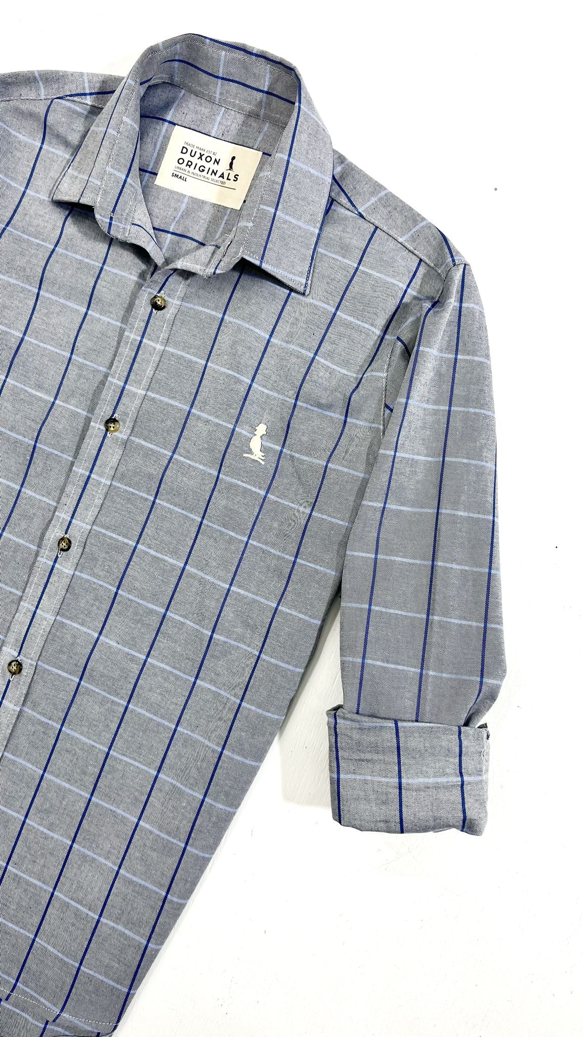 🔥MEGA SALE DE AGOSTO EN DISCONTINUADOS🔥CAMISA A CUADROS GRIS OSCURO