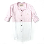 SALE‼️ CAMISA MAO COMBINADA ROSADA Y BLANCO