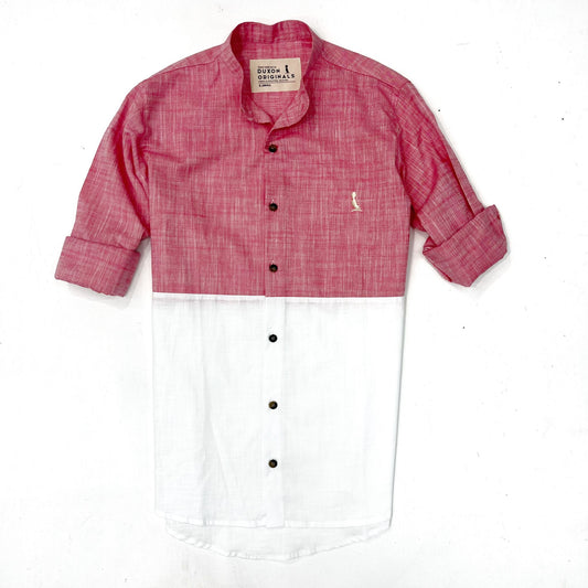 SALE‼️ CAMISA MAO COMBINADA ROJO Y BLANCO