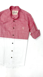 SALE‼️ CAMISA MAO COMBINADA ROJO Y BLANCO