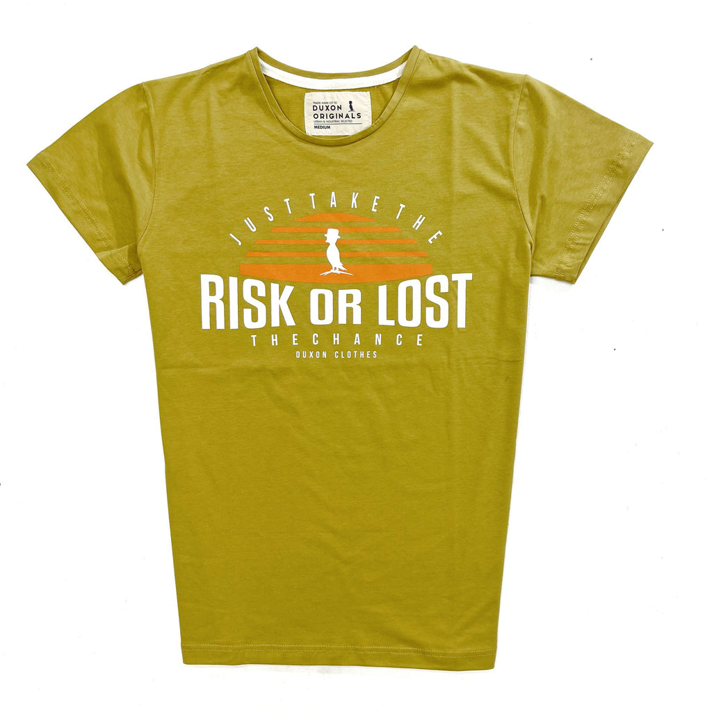 REMERA RISK OR LOST MOSTAZA