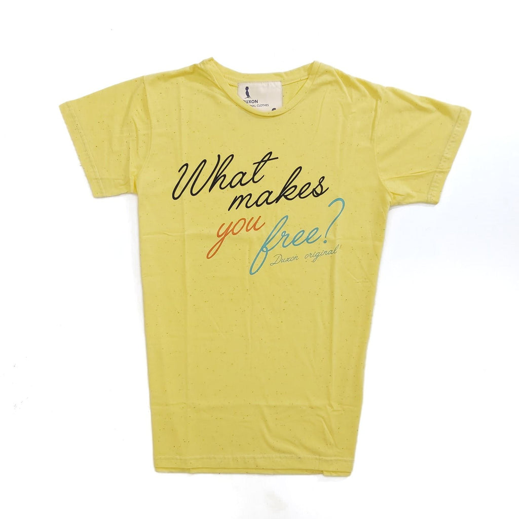 REMERA WHAT MAKES YOU FREE? AMARILLA