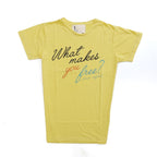 REMERA WHAT MAKES YOU FREE? AMARILLA
