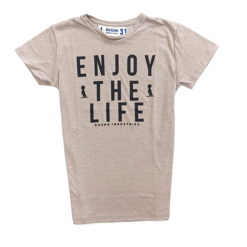 Sale🔥 REMERA ENJOY THE LIFE MARRÓN CLARO